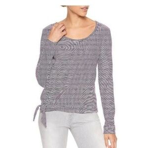 NEW! GAP FACTORY Long Sleeve Striped Easy Tee w/ Front Tie.